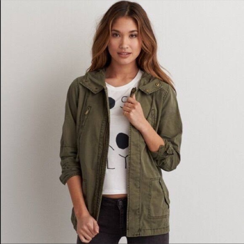 American Eagle Outfitters Hooded Utility Jacket